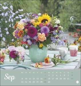 Blumengrüße Postkartenkalender 2024. Kleiner Kalender mit 12 traumhaften Fotos von Blumensträußen und Blüten. Zum Aufstellen oder Aufhängen. Blumen-Kalender 2024 mit Postkarten.