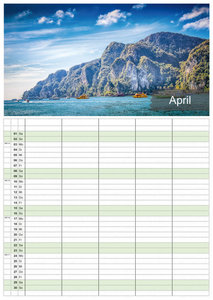 Thailand - Land of Smiles - 2023 - Kalender DIN A3 - (Familienplaner)