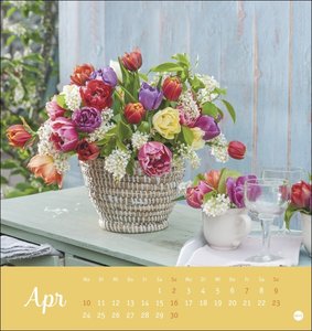 Herzliche Blumengrüße Postkartenkalender 2023