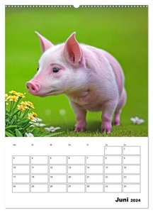 Mit Tieren hinein in das neue Jahr (Wandkalender 2024 DIN A2 hoch), CALVENDO Monatskalender