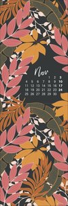 Floral Art Lesezeichen & Kalender 2024. Bunte Blumen-Kunstwerke machen diesen kleinen Kalender zum Hingucker! Tolles kleines Geschenk für Bücherfreunde, Format 6 x 18 cm.
