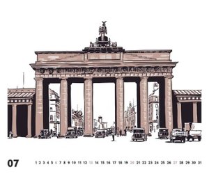 Berlin – Die Goldenen Zwanziger 2025 – Mit Zeichnungen von Robert Nippoldt – Fotokunst-Kalender – Querformat 60 x 50 cm – Spiralbindung