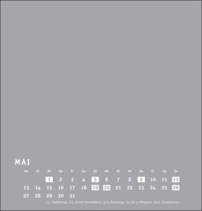 Bastelkalender 2024 Premium silbergrau mittel. Blanko-Kalender zum Basteln mit extra Titelblatt für eine persönliche Gestaltung. Foto- und Bastelkalender 2024.