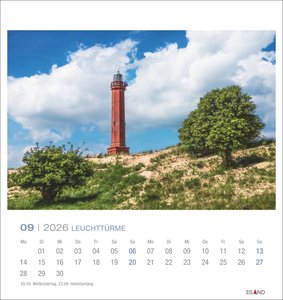 Leuchttürme Postkartenkalender 2026