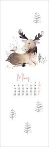 Waldtiere Lesezeichen & Kalender 2024. Süße Tierbilder in einem praktischen kleinen Kalender - die perfekte kleine Aufmerksamkeit für Bücherwürmer und Tierfreunde! Format 6 x 18 cm.