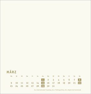 Premium-Bastelkalender gold groß 2026