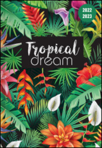 Collegetimer Tropical Dream 2022/2023 - Schülerkalender A5 (15x21 cm) - mit robustem Hardcover - Daily (1 Tag auf 1 Seite) - 224 Seiten - Terminplaner