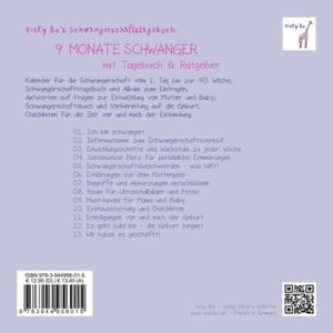 Schwangerschaftstagebuch - 9 Monate schwanger mit Tagebuch und Ratgeber. Schwangerschafts-Album zum Eintragen