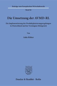 Die Umsetzung der AVMD-RL.