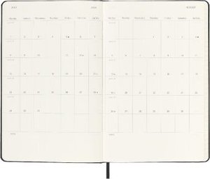 Moleskine 12 Monate Tageskalender 2024, Large/A5, Schwarz