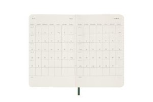 Moleskine 12 Monate Wochen Notizkalender 2024, Pocket/A6, Myrtengrün