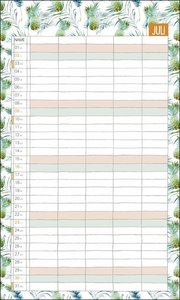 Tropical Leaves Familienplaner XL 2023. Extra breiter Familienkalender mit allen Terminen auf einen Blick. Kalender für Familien im angesagten Jungle Style, Hingucker und Organisationstool!