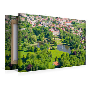 Premium Textil-Leinwand 45 cm x 30 cm quer Schloss Wiesenburg (Luftbildaufnahme)