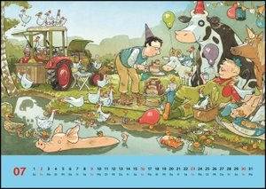 Die Kuh Lieselotte 2023 - Erfunden und illustriert von Alexander Steffensmeier - Wandkalender für Kinder - Format 42 x 29,7 cm