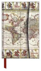 Antique Maps 2024 - Diary - Buchkalender - Taschenkalender - 10x15