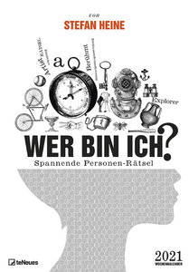 Stefan Heine Wer bin ich? 2021 Wochenkalender - Quizkalender - Rätselkalender - Jede-Woche-neue-Rätsel - 23,7x34