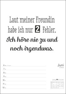 Typo-Sprüche-Kalender s/w Kalender 2022