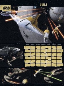 Star Wars Broschur XL 2024. Praktisch und ein absoluter Hingucker: Terminplaner 2024 groß mit den besten Szenen aus den Star Wars Filmen. Viel Platz für Termine in einem Kalender für Star Wars Fans.