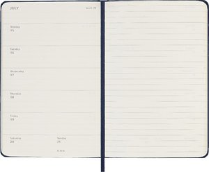 Moleskine 12 Monate Wochen Notizkalender 2024, Pocket/A6, Saphir