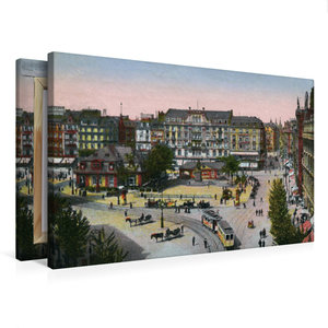 Premium Textil-Leinwand 75 cm x 50 cm quer Frankfurt am Main, Schillerplatz