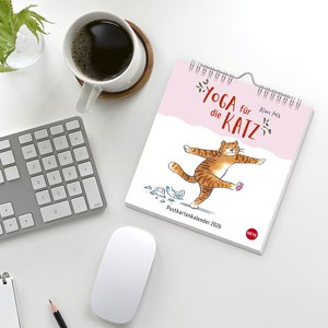 Puth Yoga für die Katz Postkartenkalender 2026