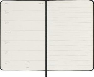 Moleskine 12 Monate Wochen Notizkalender 2024, Pocket/A6, Schwarz