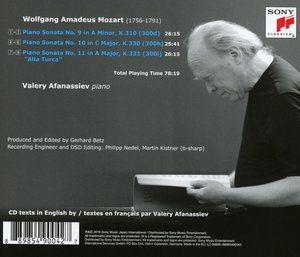 Afanassiev, V: Valery Afanassiev Plays Mozart