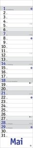 Blauer Langplaner 2023. Praktischer Streifenkalender fürs Büro. Länglicher Wandkalender mit genug Platz für Notizen. Terminkalender 2023. 11x49 cm