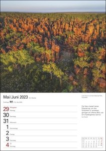 Unsere Welt von oben Wochenplaner 2023. Landschafts-Wandkalender zum Eintragen mit 53 atemberaubenden Luftaufnahmen. Terminkalender 2023 Wand. 25x35,5 cm.