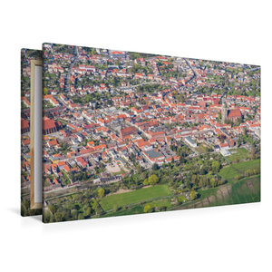 Premium Textil-Leinwand 120 cm x 80 cm quer Stadtzentrum Jüterbog (Luftbild)