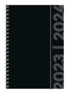 Collegetimer Black Label 2023/2024 - Schüler-Kalender A5 (15x21 cm) - schwarz - Ringbindung - Weekly - 224 Seiten - Terminplaner - Alpha Edition