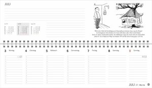 Loriot Büroplaner 2023. Humorvoller Tischkalender für mehr Organisation am Arbeitsplatz. Tischquerkalender mit Spiralbindung. Witziger Kalender für den Schreibtisch. 32x9 cm.