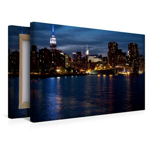 Premium Textil-Leinwand 45 cm x 30 cm quer New York Skyline