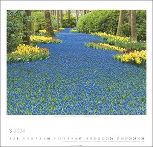 Die schönsten Gärten der Welt Kalender 2024. Wandkalender mit 12 Fotos romantischer Gärten. Farbenprächtiger Natur-Kalender für die Wand. Jahres-Fotokalender im Format 48 x 46cm