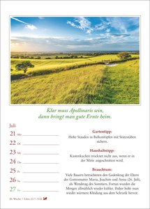 Bauernweisheiten Wochenkalender 2025 - Bauernregeln, Brauchtum, Gartentipps, Haushaltstipps