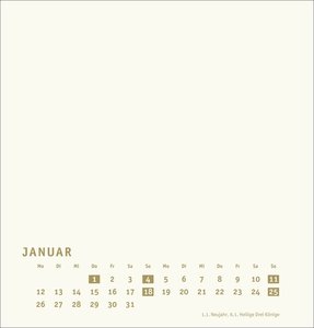 Premium-Bastelkalender gold mittel 2026