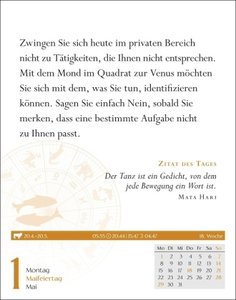 Fische Sternzeichenkalender 2023: Tagesabreißkalender. Mini-Tischkalender 2023 mit täglichem Horoskop. Kleiner Kalender mit täglichem Blick in die Sterne.