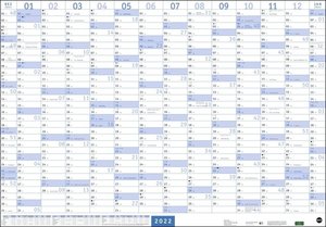 Mega-Posterplaner, blau Kalender 2022