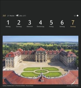 Die Welt von oben Postkartenkalender 2024. Spektakuläre Luftaufnahmen in einem Wochen-Tischkalender zum Aufstellen. Kalender mit Postkarten zum Sammeln und Verschicken