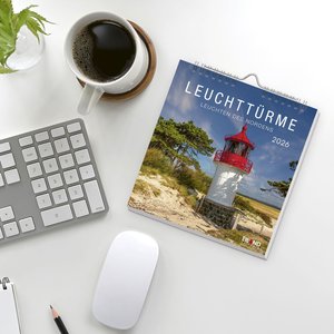 Leuchttürme Postkartenkalender 2026