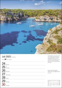 Mittelmeer Wochenplaner 2023. Die Schönheit des Mittelmeers, gepaart mit Zitaten in einem praktischen Terminkalender. Dekorativ und nützlich: Der Wand-Kalender 2023 zum Eintragen.