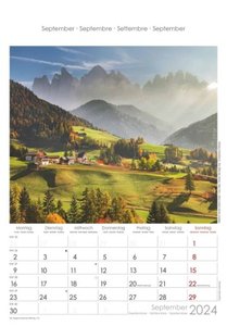 Alpen 2024 - Bild-Kalender 23,7x34 cm - The Alps - Wandkalender - mit Platz für Notizen - Alpha Edition