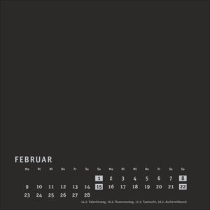 Premium-Bastelkalender schwarz klein 2026