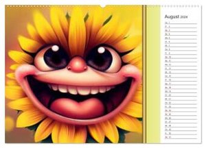 Crazy Blumen (Wandkalender 2024 DIN A2 quer), CALVENDO Monatskalender