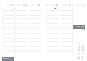 times&more Kalenderbuch 2024. Schwarzer Terminkalender mit flexiblem Umschlag. Handlicher Wochenplaner. Taschenkalender 2024 zum Planen von Terminen.