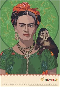 Frida Posterkalender 2024. Posterkalender mit ikonischen Motiven der Künstlerin. Kunst-Wandkalender 2024 als außergewöhnlicher Blickfang im Format 37 x 53,5 cm.