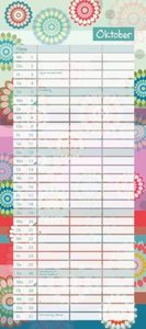 Tapetenwechsel 2025 - Kalender für zwei - Notizkalender - Partner-Planer - Format 22 x 49,5 cm