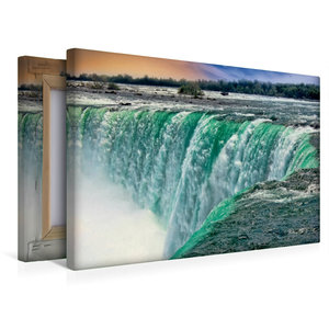 Premium Textil-Leinwand 45 cm x 30 cm quer Niagarafälle - American Falls und Horseshoe Fall