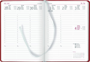 Wochenplaner Tucson rot 2025 - Büro-Kalender A5 - Cheftimer - red - 1 Woche 2 Seiten - 128 Seiten - Tucson-Einband - Zettler