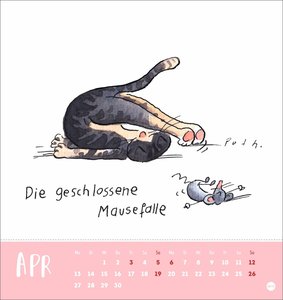 Puth Yoga für die Katz Postkartenkalender 2026
